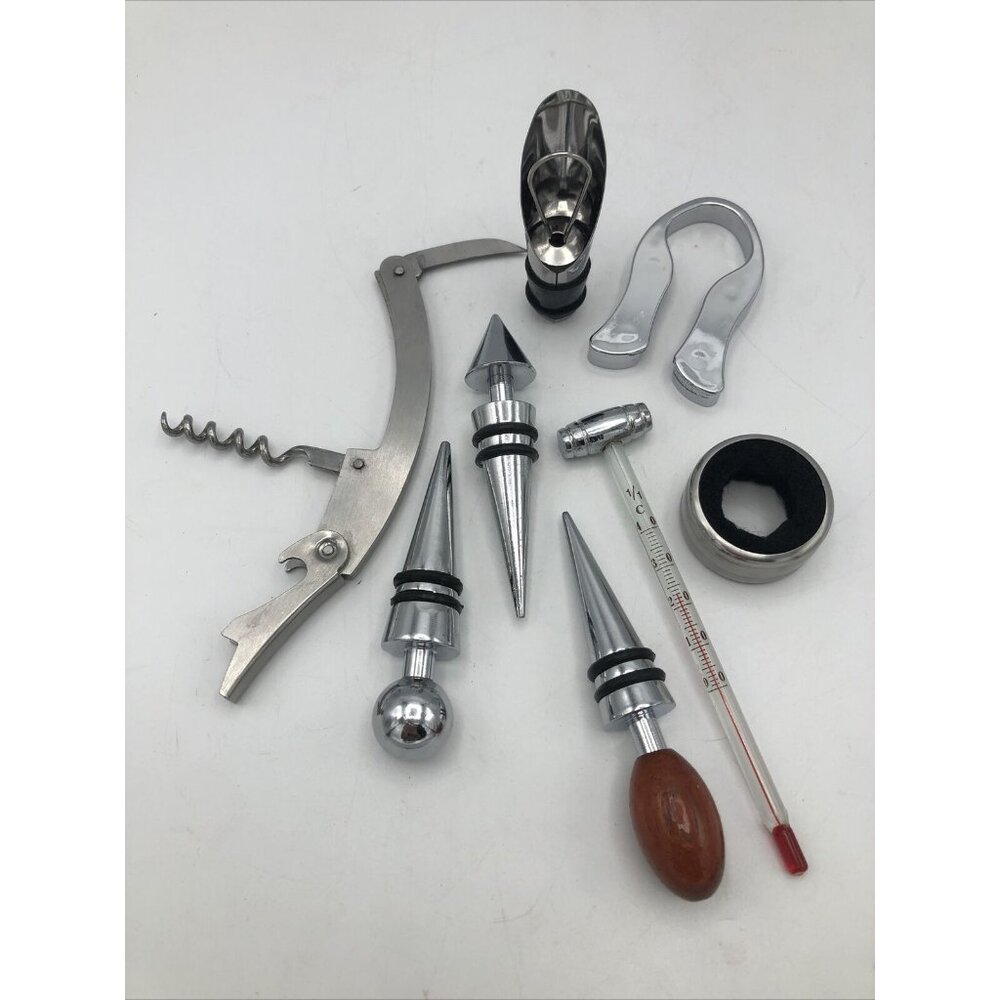 Ducks Unlimited Sommelier 8 pc Set Wine Opener Corkscrew Foil Cut Opener Stopper